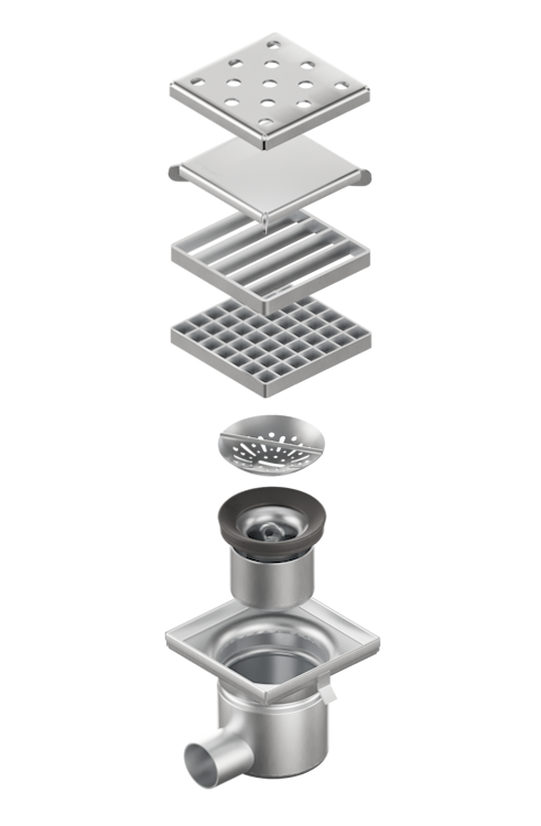 Трап цилиндрический горизонтальный выпуск Ду50